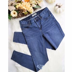 FREE PEOPLE Ripped Jeans Distressed High Waist 26